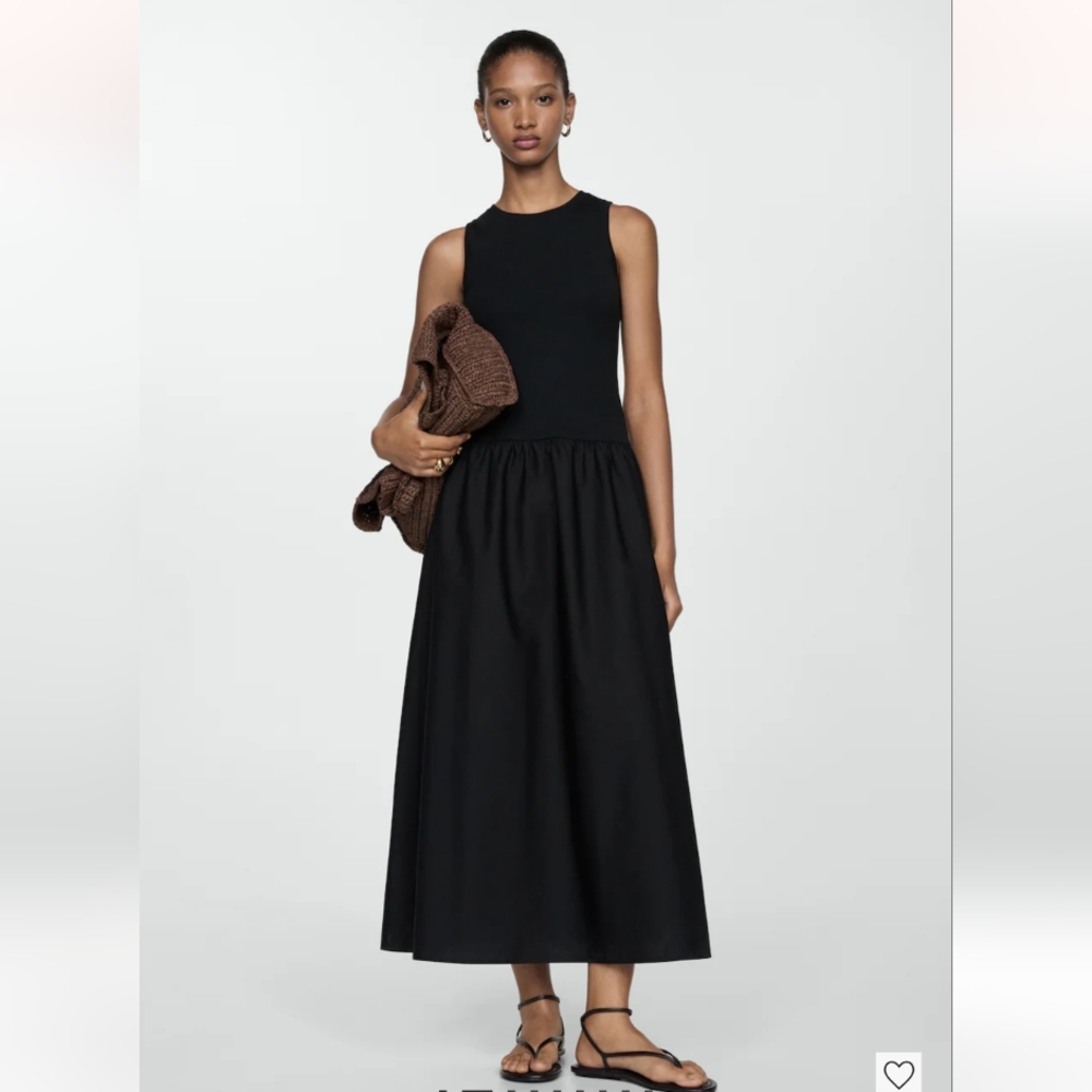 Black Sleeveless Drop Waist Maxi Dress